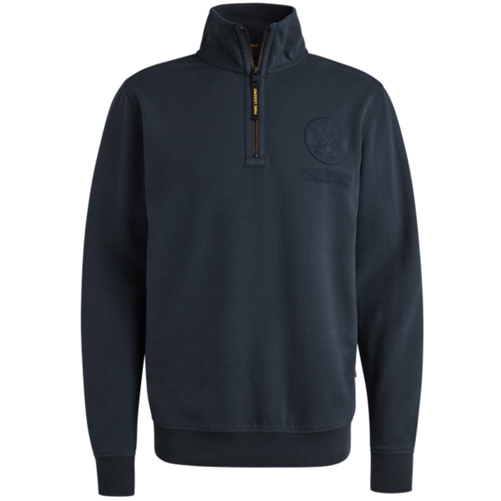 PALL MALL Half zip collar soft brushed terry