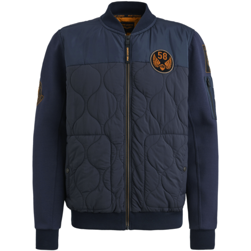 PALL MALL Zip jacket interlock nylon mix