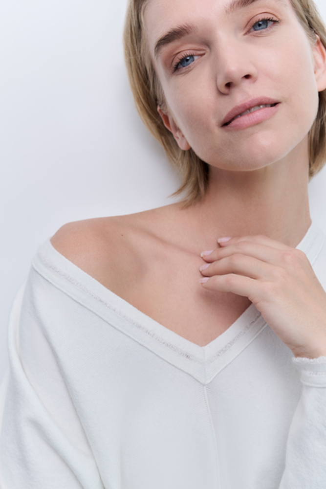 Yaya Sweater with batwing sleeves