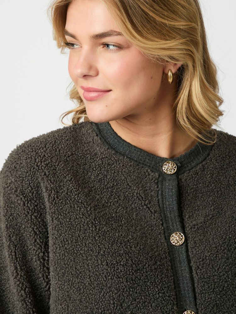Neo Noir LIMO FLUFFY KNIT CARDIGAN