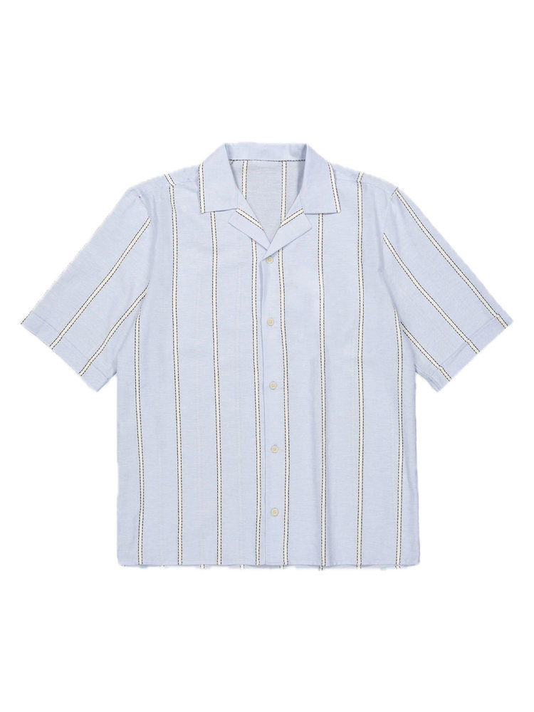 Butcher of Blue Quinn Linen Stripe Shirt