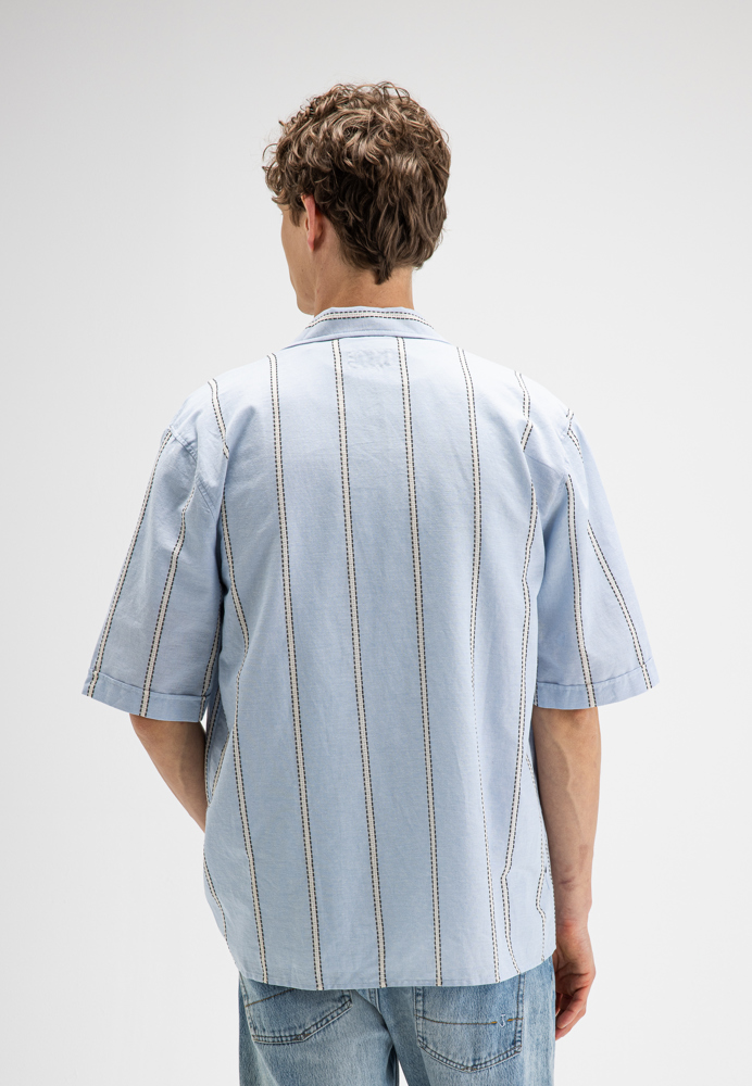 Butcher of Blue Quinn Linen Stripe Shirt