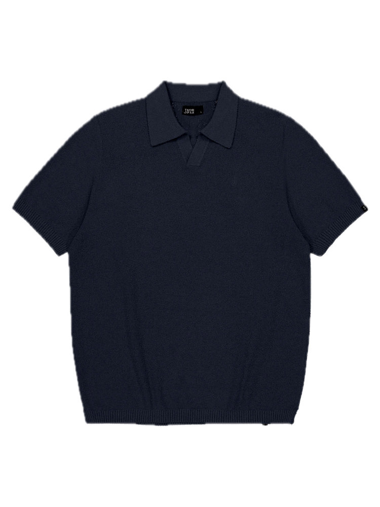 Butcher of Blue Boucle Knit Polo