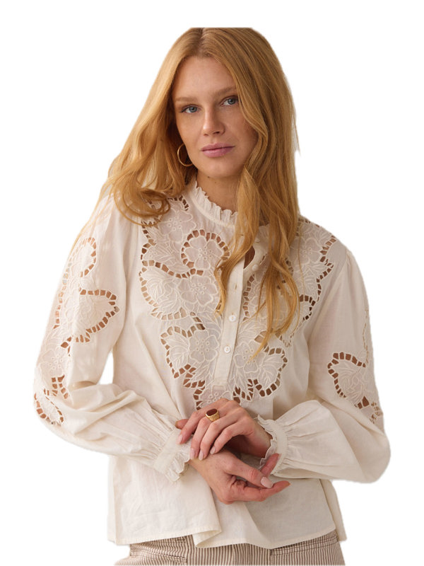 Summum Top Embroidered cambric cotton