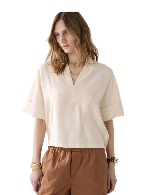 Summum Top short sleeves Modal linen blend