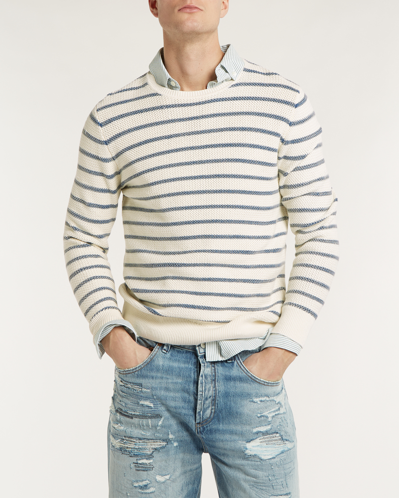 Denham LEO CREWNECK LS STRIPE 2/20 LW