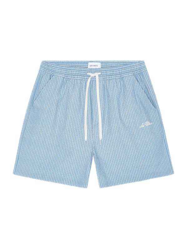 Les Deux STAN STRIPE SEERSUCKET SWIM SHORTS