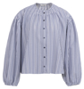 Yaya Gestreepte blouse met plooien