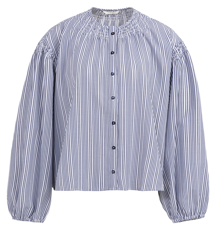 Yaya Gestreepte blouse met plooien