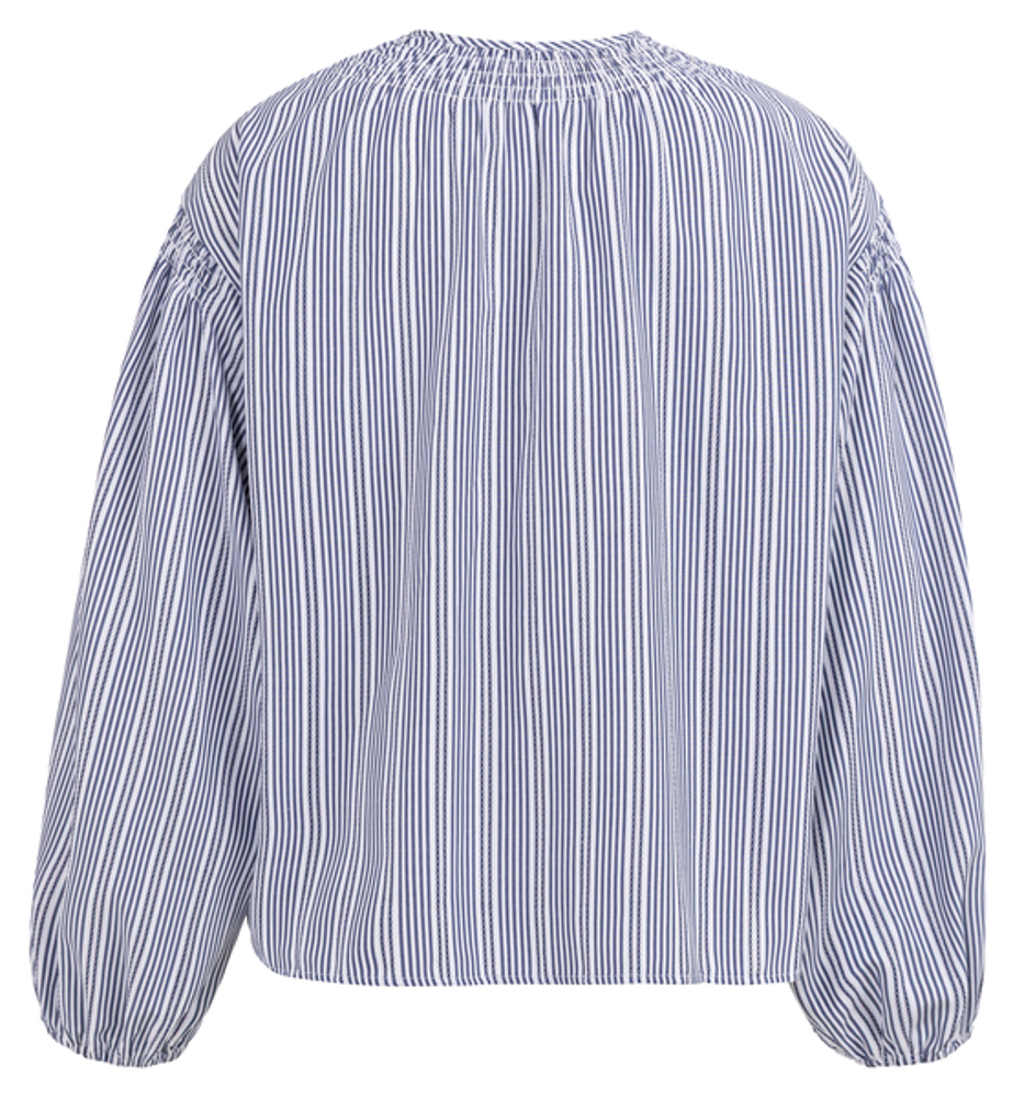 Yaya Gestreepte blouse met plooien