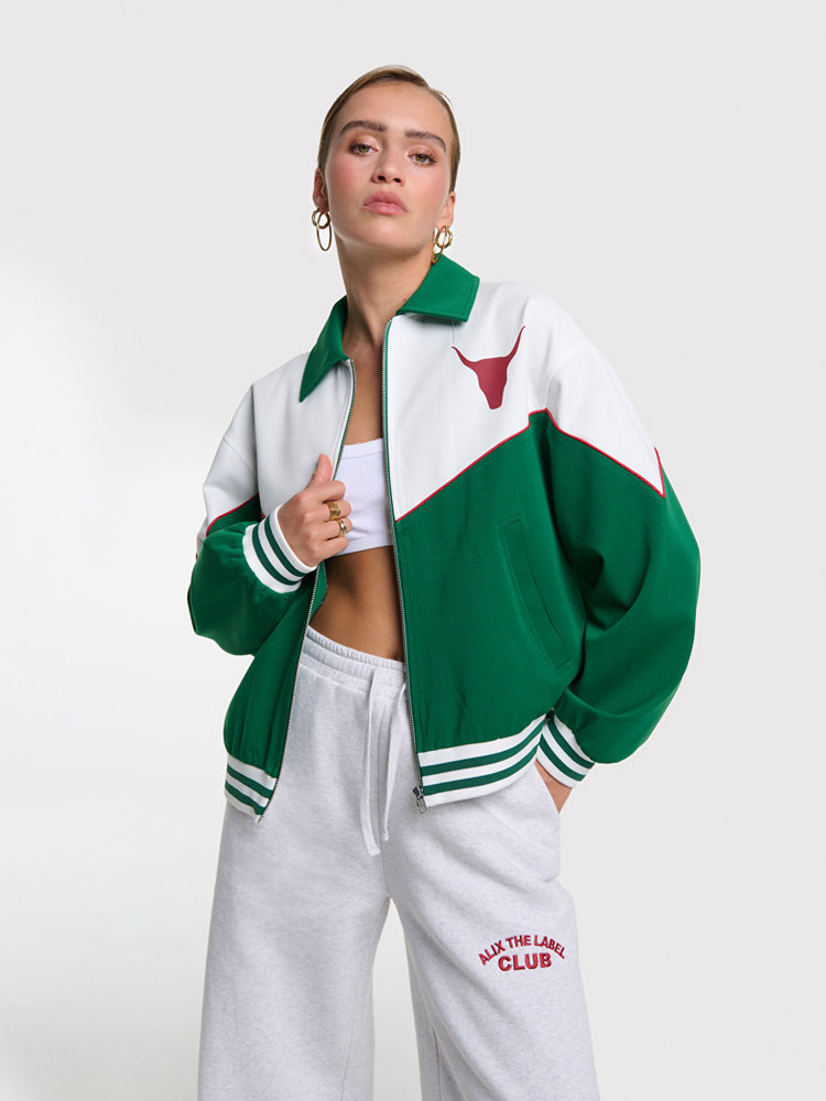 Alix LADIES WOVEN COLOURBLOCKING BOMBER
