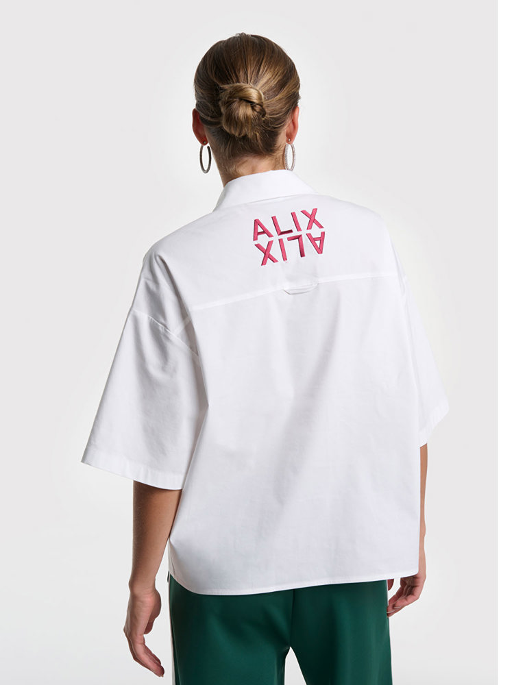 Alix LADIES WOVEN CLEAN POPLIN SHORTSLEEVE BLOUSE