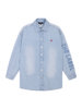 Alix LADIES WOVEN FLOWY DENIM OVERSIZED BLOUSE