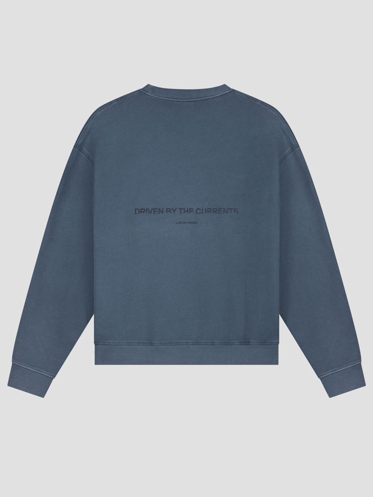 Law Of The Sea TORRIA GARMENT DYED CREWNECK SWEAT