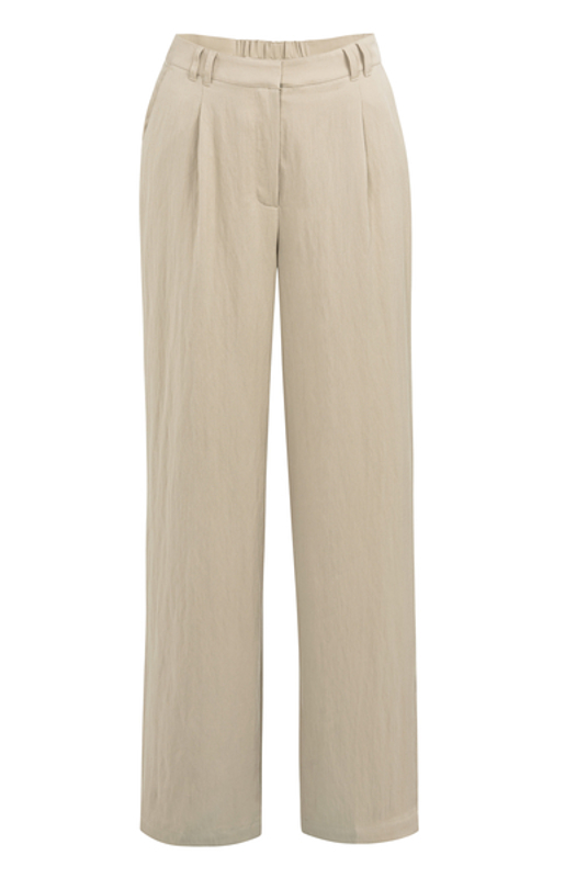 Yaya Geweven broek met plooien