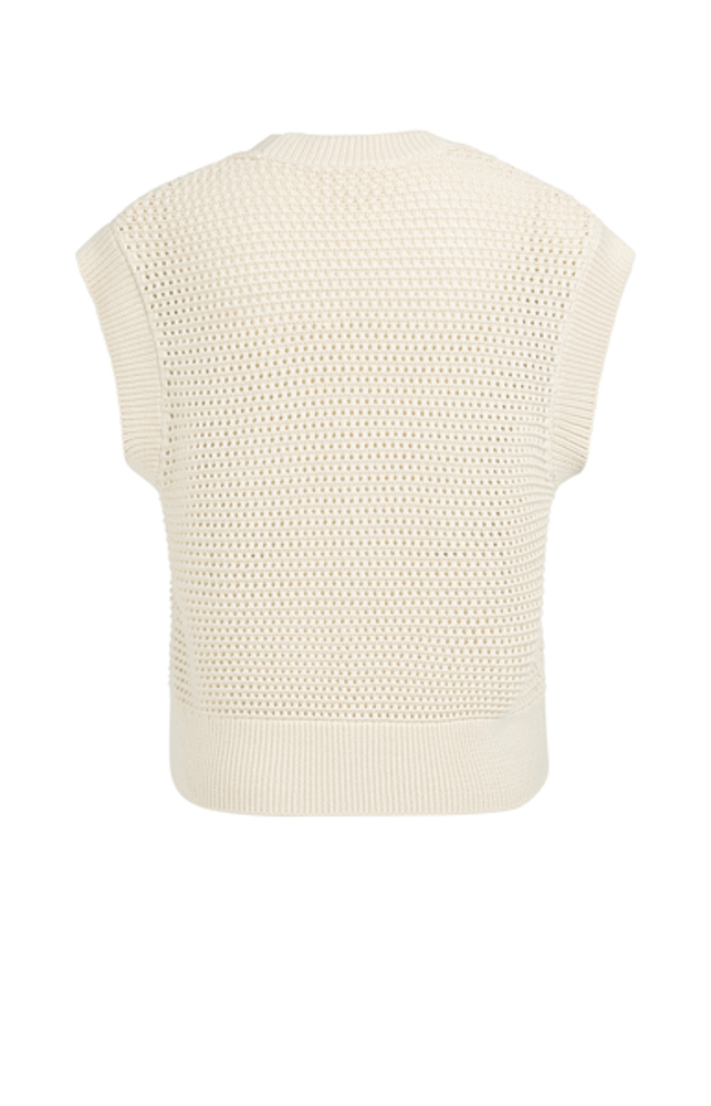 Yaya Grofgebreid vest met rits