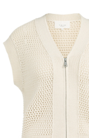 Yaya Grofgebreid vest met rits