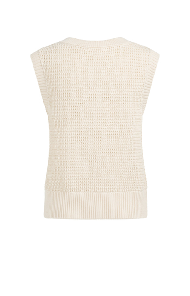 Yaya Mouwloos grofgebreid vest
