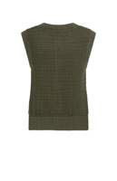 Yaya Mouwloos grofgebreid vest