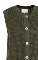 Yaya Mouwloos grofgebreid vest