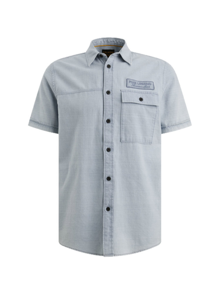 PALL MALL Short Sleeve Shirt Indigo yarn dye