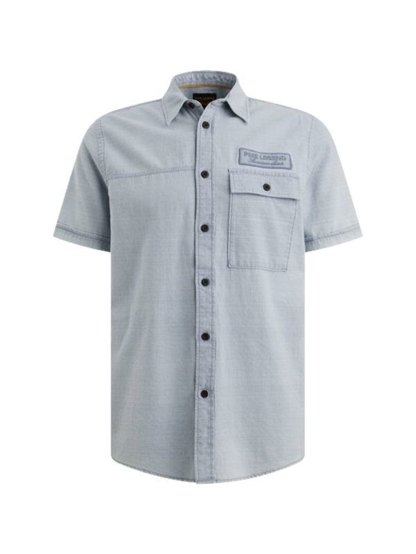 PALL MALL Short Sleeve Shirt Indigo yarn dye
