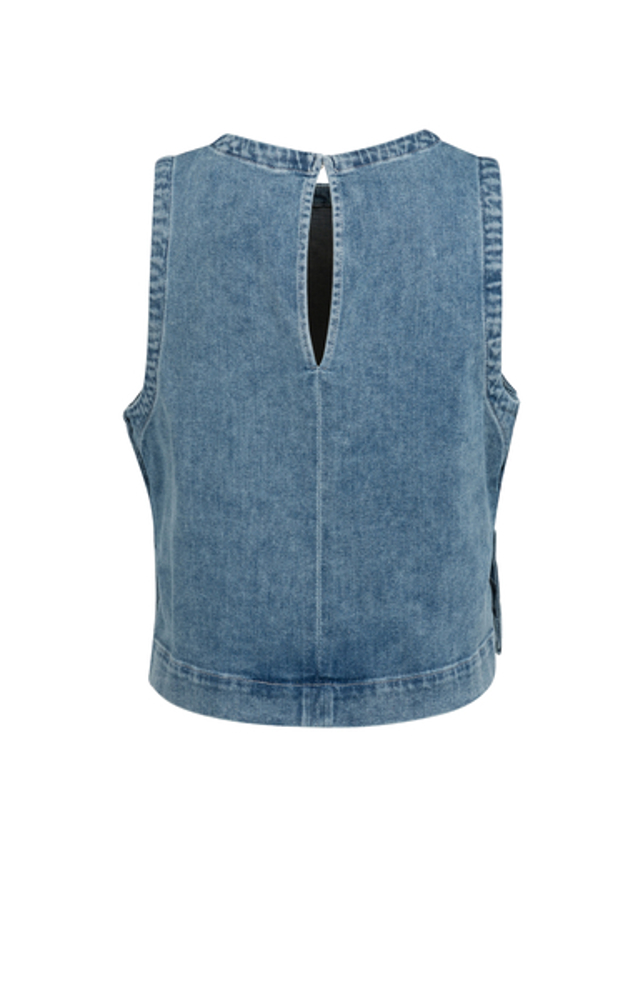 Yaya Mouwloze denim top