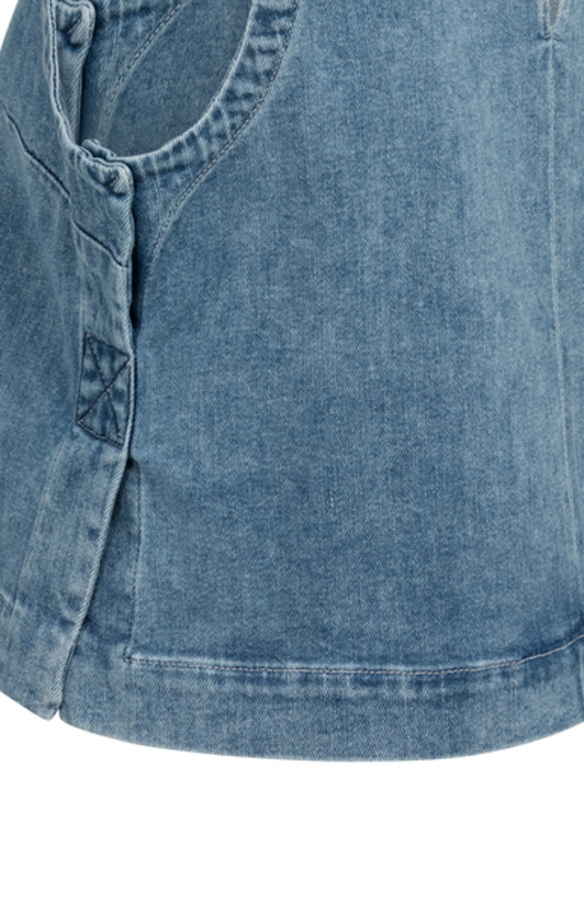 Yaya Mouwloze denim top