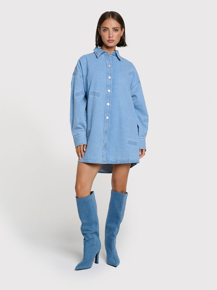Alix LADIES WOVEN ALIX DENIM BLOUSE