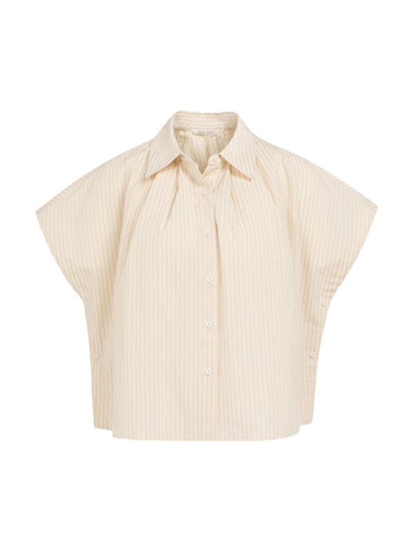 Yaya Mouwloze gestreepte blouse