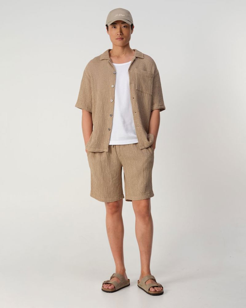 J.C. RAGS CASUAL SHIRT SS DUNCAN WAFFLE