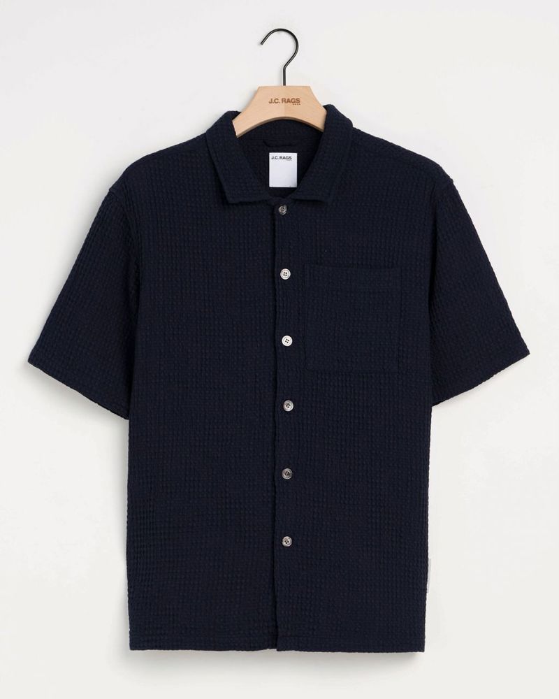 J.C. RAGS CASUAL SHIRT SS DUNCAN WAFFLE