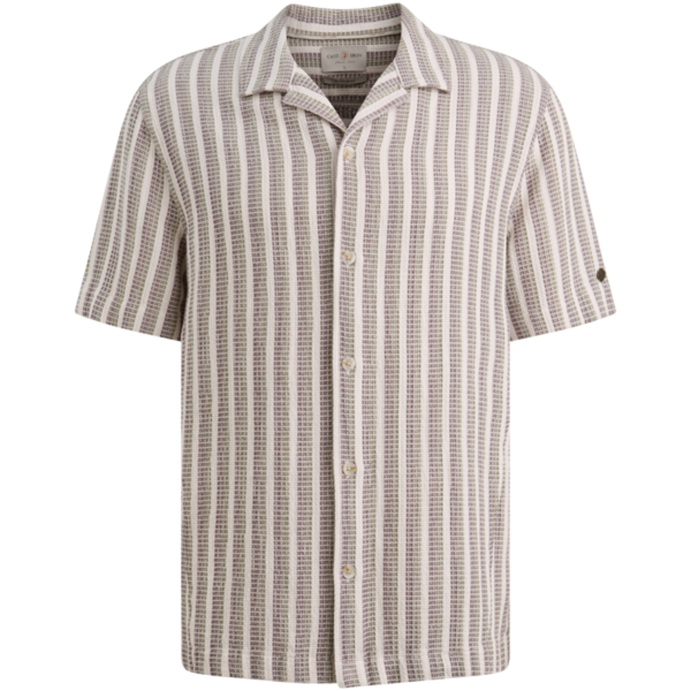 Cast Iron Short Sleeve Shirt Stripe new mesh