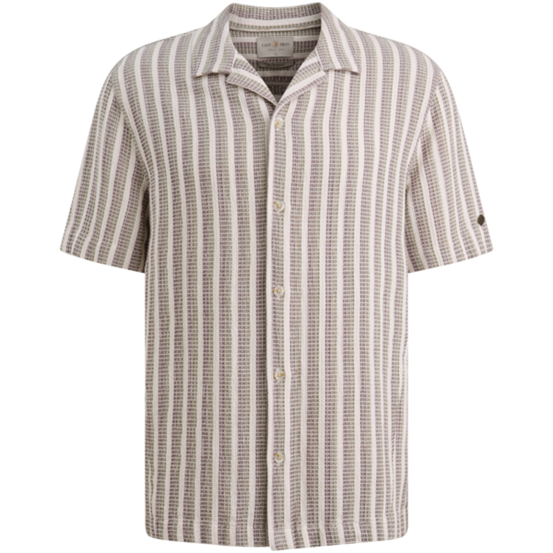Cast Iron Short Sleeve Shirt Stripe new mesh