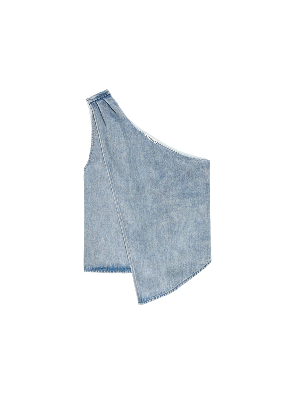 Catwalk Junkie Asymmetric denim top
