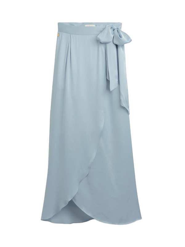 Josh V YAMICIA wrap maxi skirt in satin look