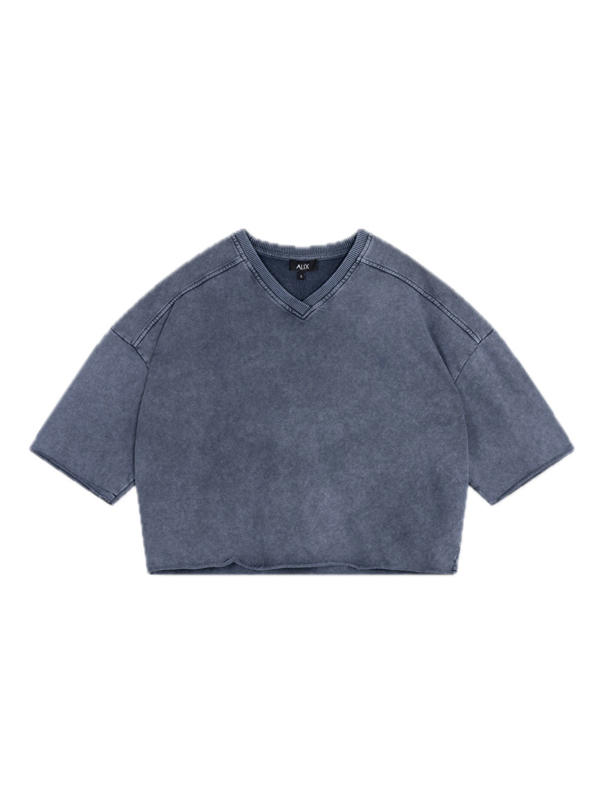 ANCELLM BRIDGE SWEAT SHIRT LAKE サイズ1 Alix ladies knitted cut seam sweat t-shirt