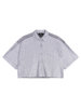 Alix ladies knitted foil cropped blouse