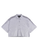 Alix ladies knitted foil cropped blouse