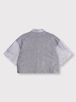 Alix ladies knitted foil cropped blouse