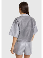 Alix ladies knitted foil cropped blouse