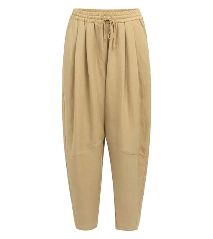 Yaya Geweven barrel-leg broek
