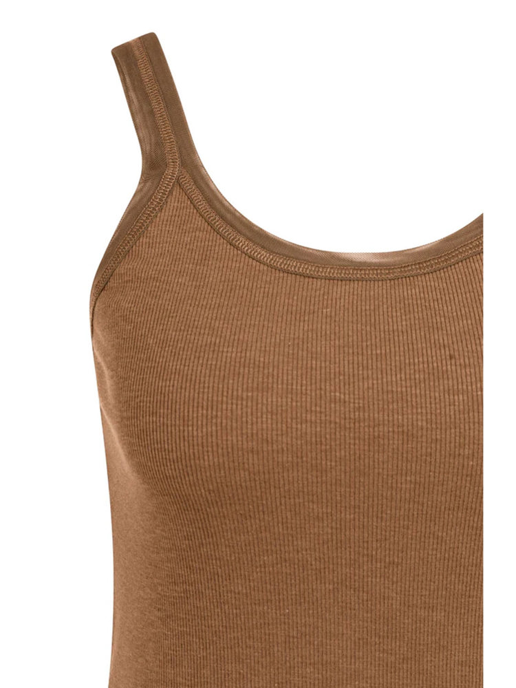 Yaya Singlet met mesh hals