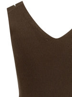 Yaya Ribgebreide top met V-hals
