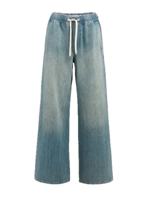 Yaya Denim broek met trekkoord