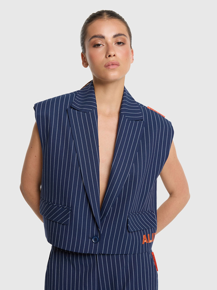 Alix LADIES WOVEN STRIPED WAISTCOAT