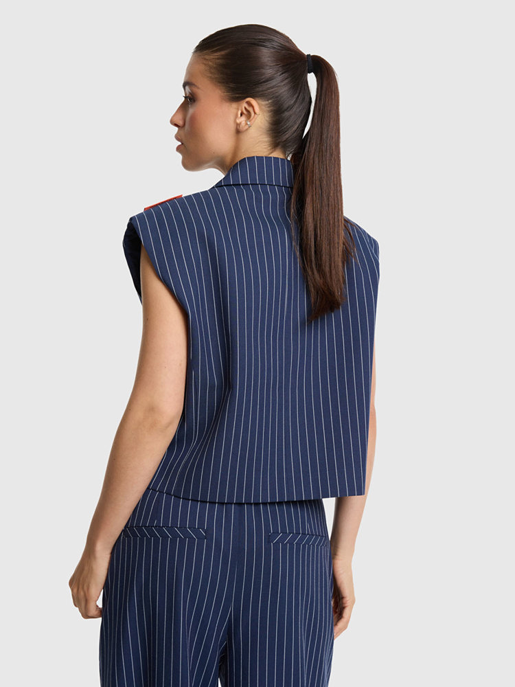 Alix LADIES WOVEN STRIPED WAISTCOAT