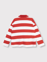 Alix LADIES KNITTED BLOCK STRIPE POLO SWEATER