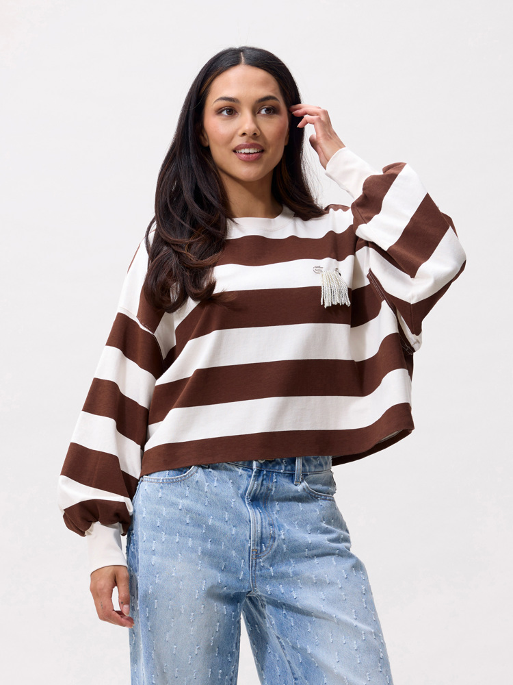 Catwalk Junkie Oversized striped long sleeve