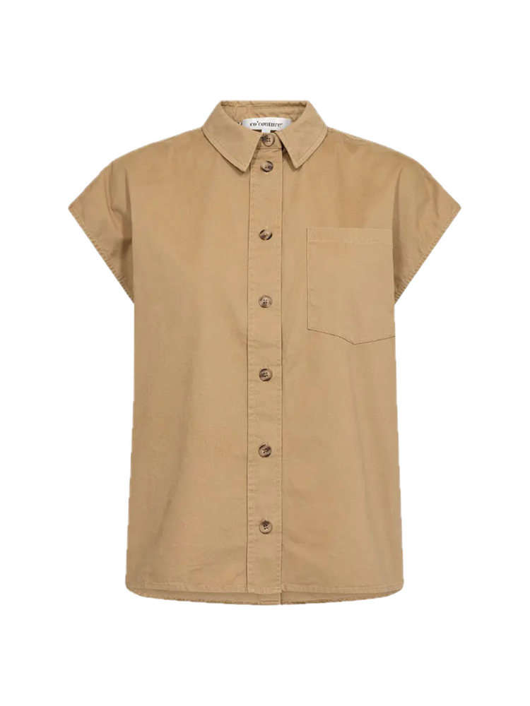 Co'Couture EVELYNCC SLIT BACK SS SHIRT